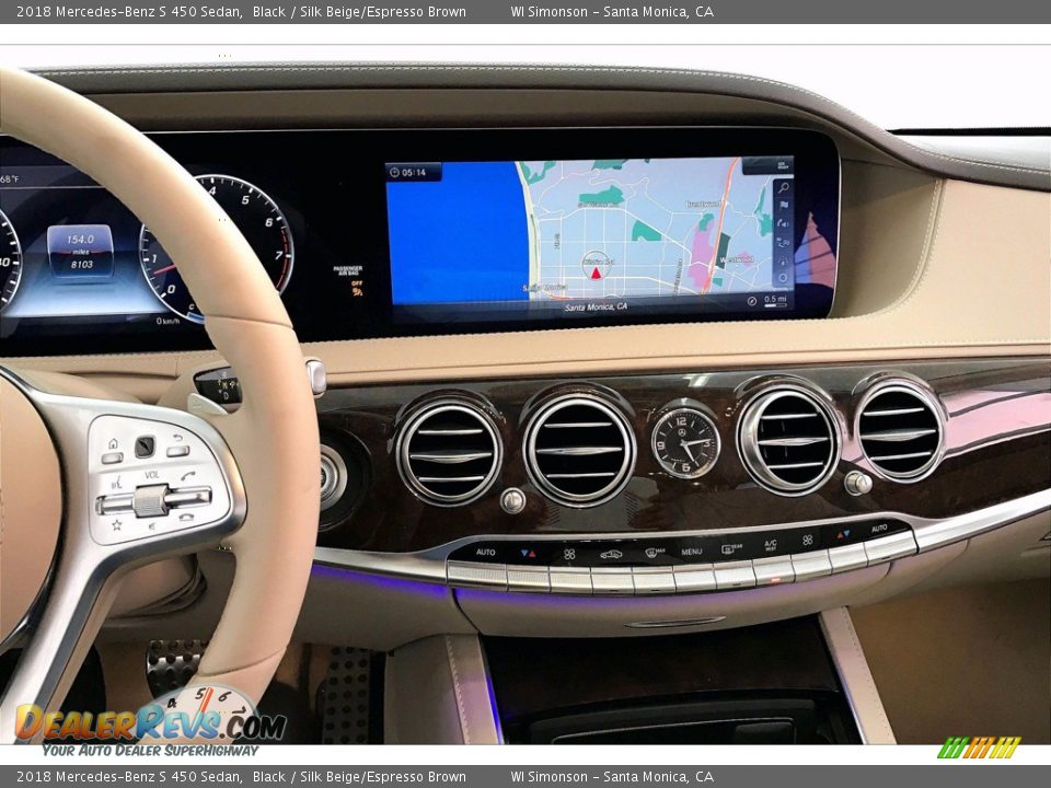 2018 Mercedes-Benz S 450 Sedan Black / Silk Beige/Espresso Brown Photo #5