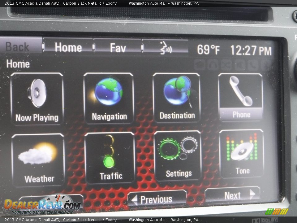 2013 GMC Acadia Denali AWD Carbon Black Metallic / Ebony Photo #29