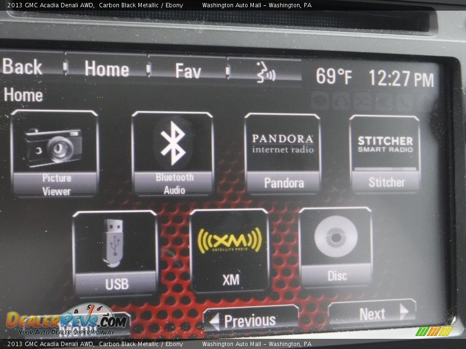 2013 GMC Acadia Denali AWD Carbon Black Metallic / Ebony Photo #30