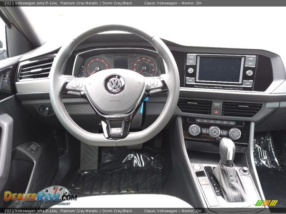 2021 Volkswagen Jetta R-Line Platinum Gray Metallic / Storm Gray/Black Photo #3