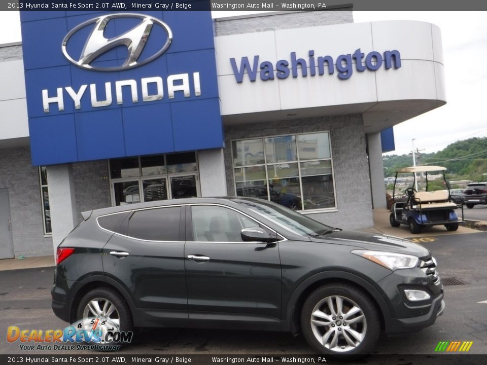 2013 Hyundai Santa Fe Sport 2.0T AWD Mineral Gray / Beige Photo #2