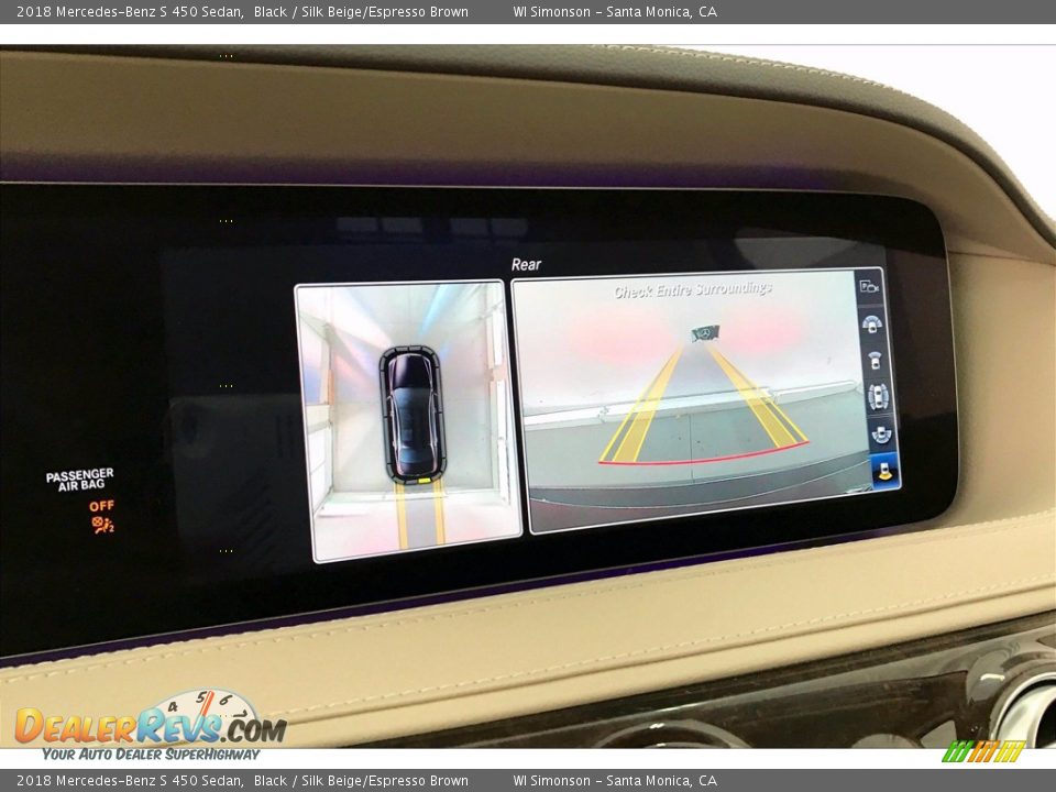 2018 Mercedes-Benz S 450 Sedan Black / Silk Beige/Espresso Brown Photo #24