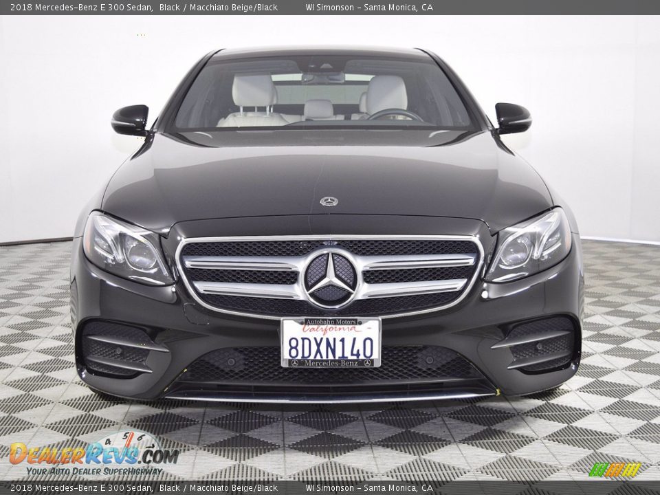 2018 Mercedes-Benz E 300 Sedan Black / Macchiato Beige/Black Photo #6