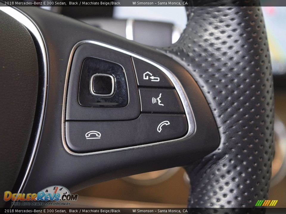 2018 Mercedes-Benz E 300 Sedan Black / Macchiato Beige/Black Photo #16