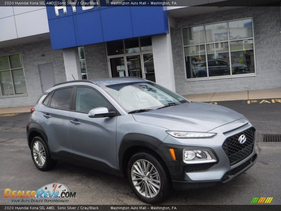 2020 Hyundai Kona SEL AWD Sonic Silver / Gray/Black Photo #1