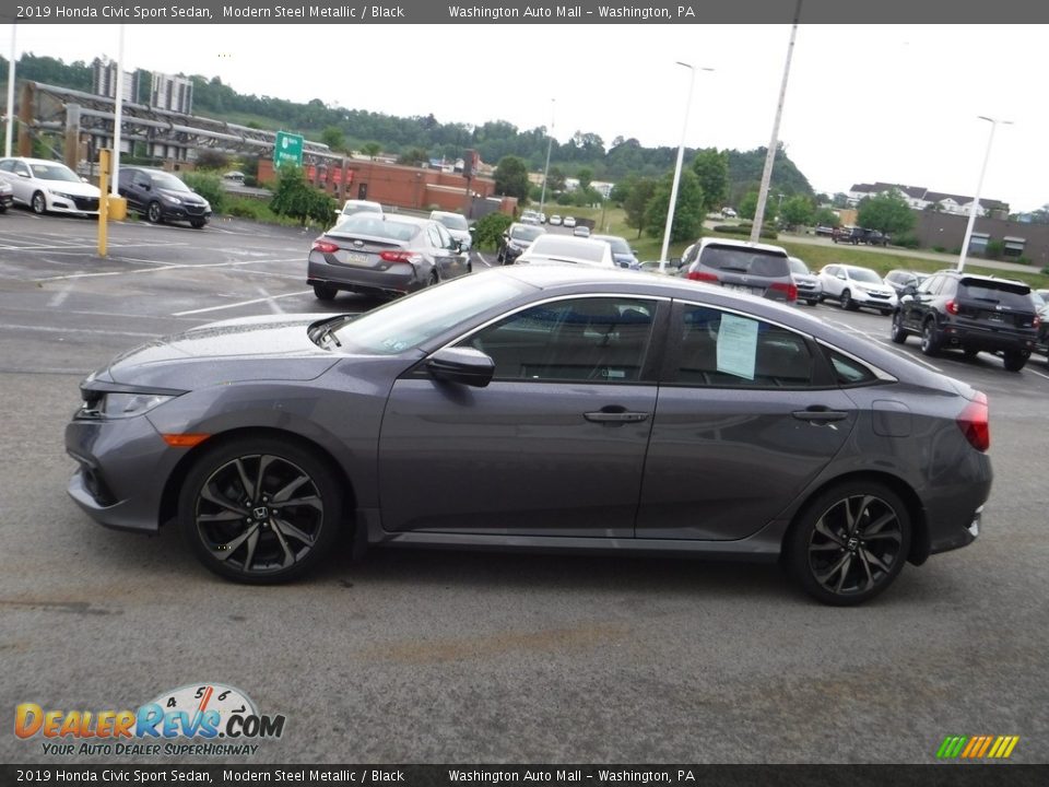 2019 Honda Civic Sport Sedan Modern Steel Metallic / Black Photo #6