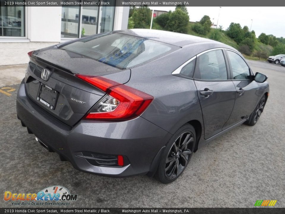 2019 Honda Civic Sport Sedan Modern Steel Metallic / Black Photo #9
