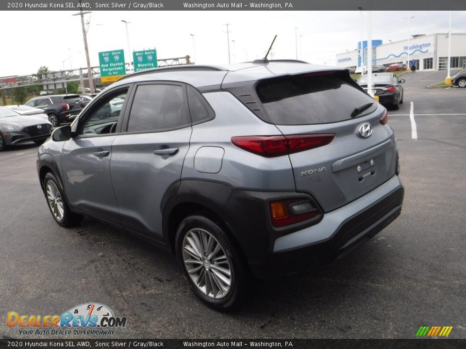 2020 Hyundai Kona SEL AWD Sonic Silver / Gray/Black Photo #7