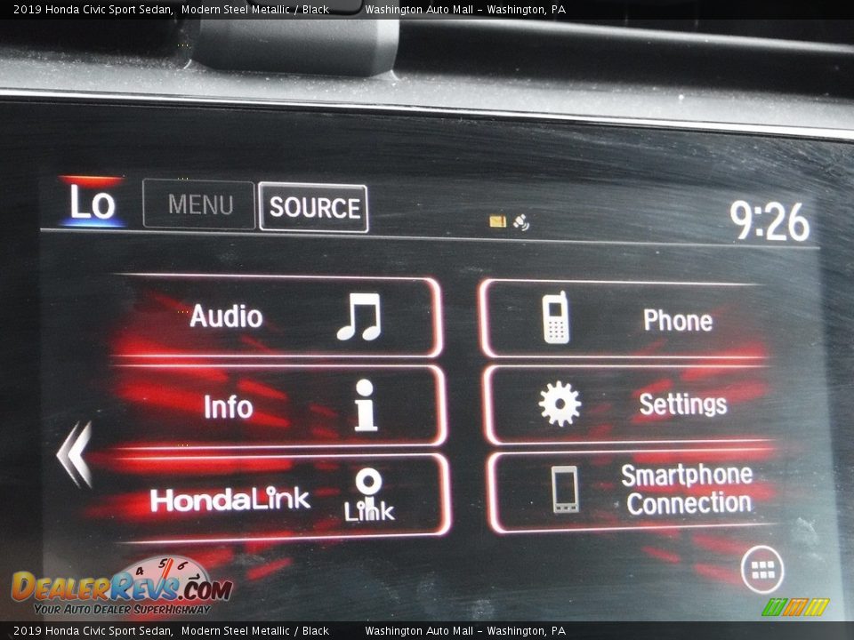 2019 Honda Civic Sport Sedan Modern Steel Metallic / Black Photo #17