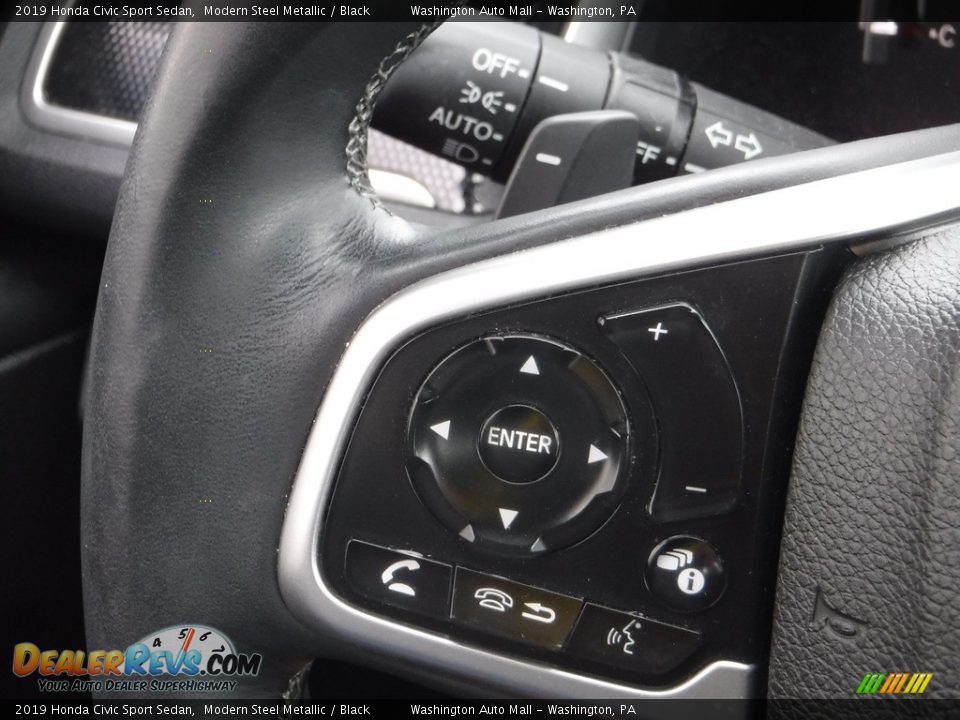 2019 Honda Civic Sport Sedan Modern Steel Metallic / Black Photo #19