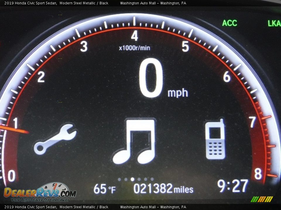 2019 Honda Civic Sport Sedan Modern Steel Metallic / Black Photo #25