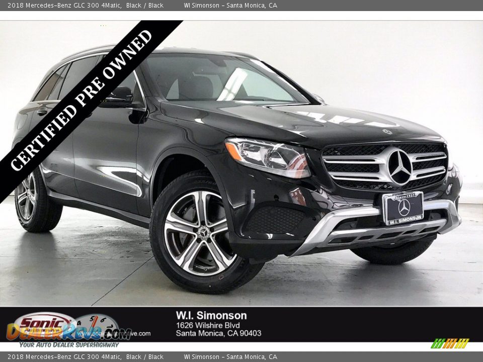 2018 Mercedes-Benz GLC 300 4Matic Black / Black Photo #1