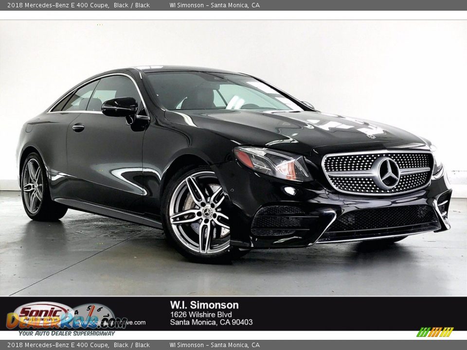 2018 Mercedes-Benz E 400 Coupe Black / Black Photo #1