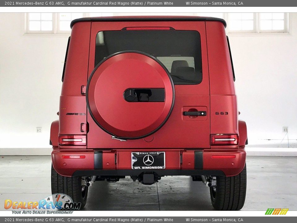 2021 Mercedes-Benz G 63 AMG G manufaktur Cardinal Red Magno (Matte) / Platinum White Photo #3