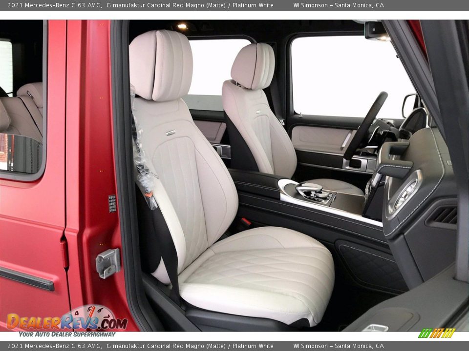 Platinum White Interior - 2021 Mercedes-Benz G 63 AMG Photo #5