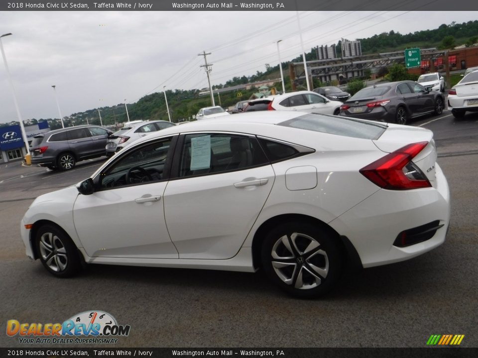 2018 Honda Civic LX Sedan Taffeta White / Ivory Photo #5