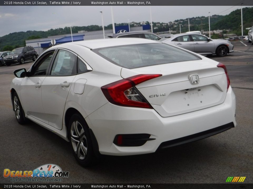 2018 Honda Civic LX Sedan Taffeta White / Ivory Photo #6