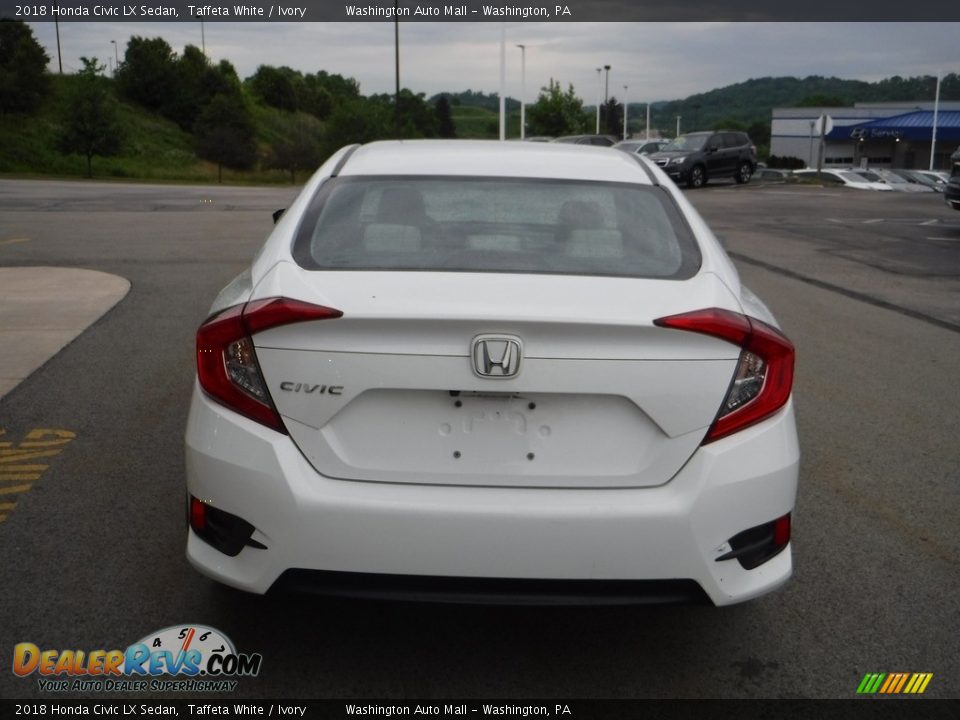 2018 Honda Civic LX Sedan Taffeta White / Ivory Photo #7