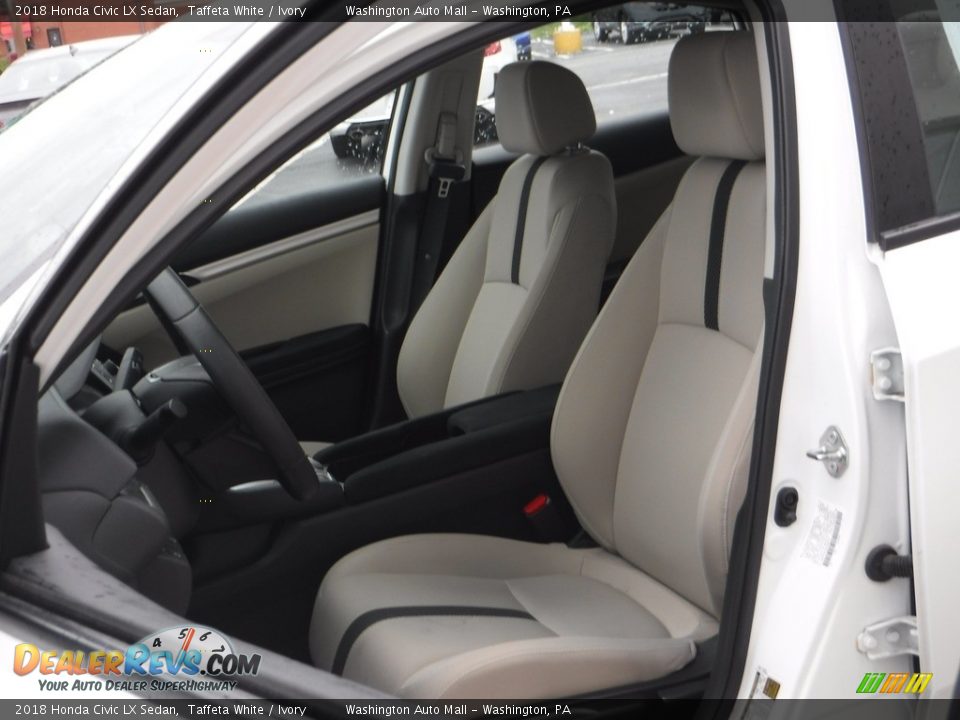 2018 Honda Civic LX Sedan Taffeta White / Ivory Photo #12