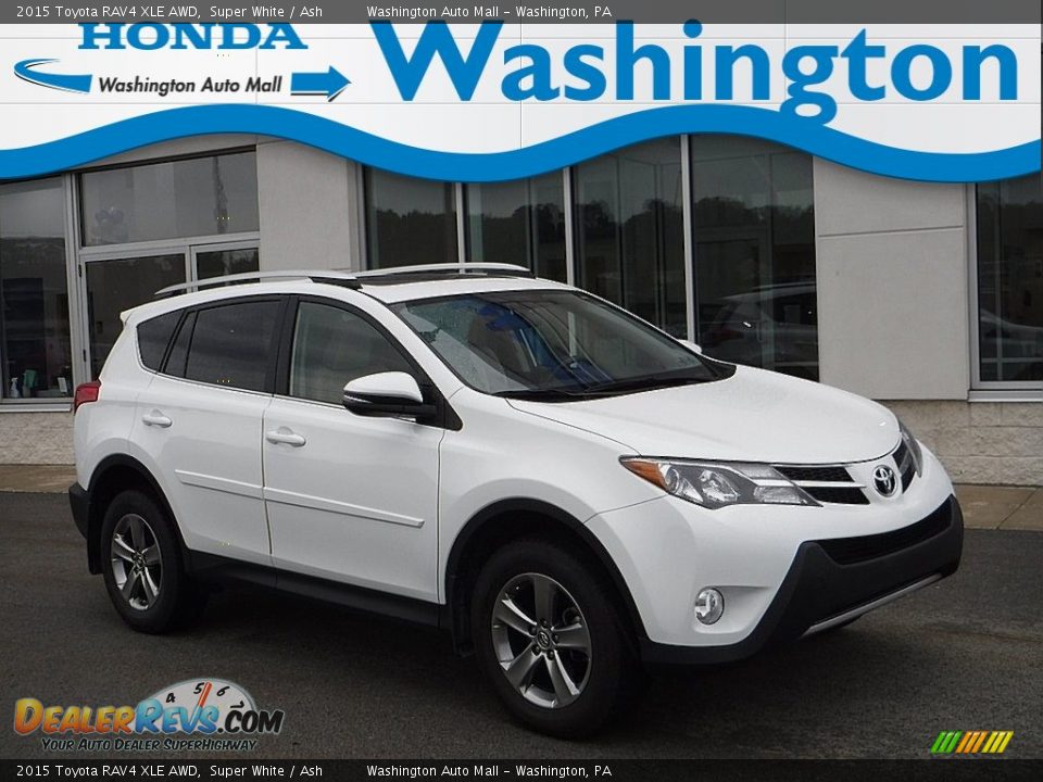 2015 Toyota RAV4 XLE AWD Super White / Ash Photo #1