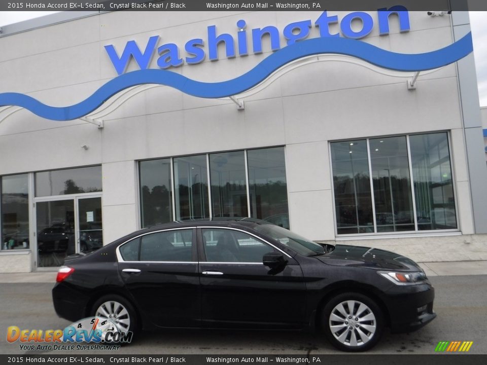 2015 Honda Accord EX-L Sedan Crystal Black Pearl / Black Photo #2