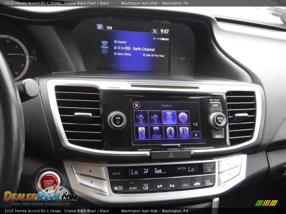 2015 Honda Accord EX-L Sedan Crystal Black Pearl / Black Photo #19