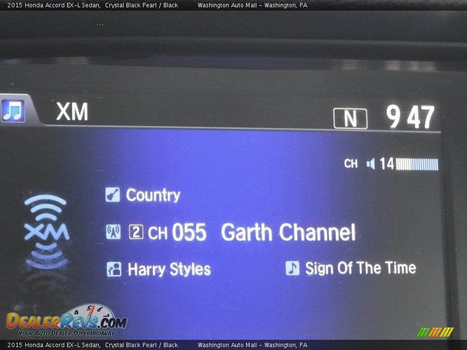 2015 Honda Accord EX-L Sedan Crystal Black Pearl / Black Photo #20