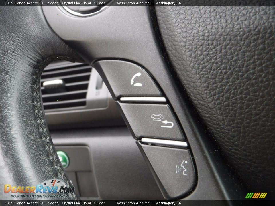 2015 Honda Accord EX-L Sedan Crystal Black Pearl / Black Photo #23