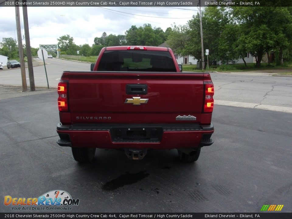 2018 Chevrolet Silverado 2500HD High Country Crew Cab 4x4 Cajun Red Tintcoat / High Country Saddle Photo #4