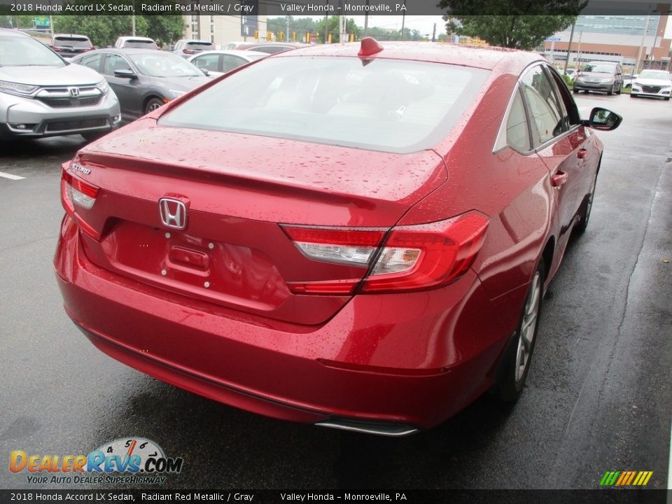 2018 Honda Accord LX Sedan Radiant Red Metallic / Gray Photo #5