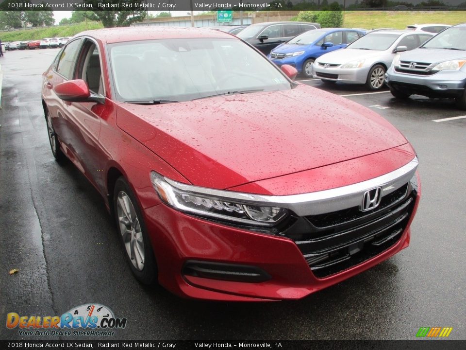 2018 Honda Accord LX Sedan Radiant Red Metallic / Gray Photo #7