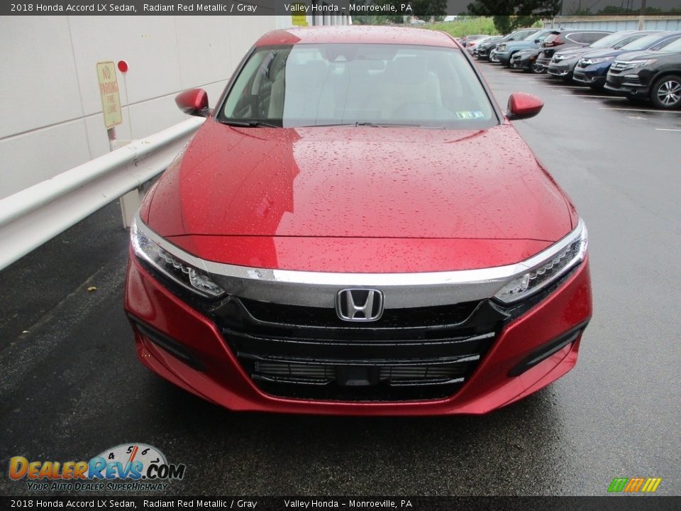 2018 Honda Accord LX Sedan Radiant Red Metallic / Gray Photo #8