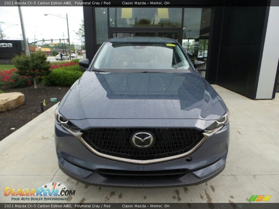 2021 Mazda CX-5 Carbon Edition AWD Polymetal Gray / Red Photo #2