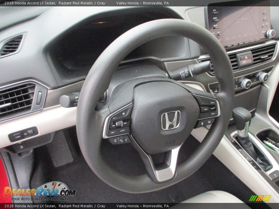 2018 Honda Accord LX Sedan Radiant Red Metallic / Gray Photo #14