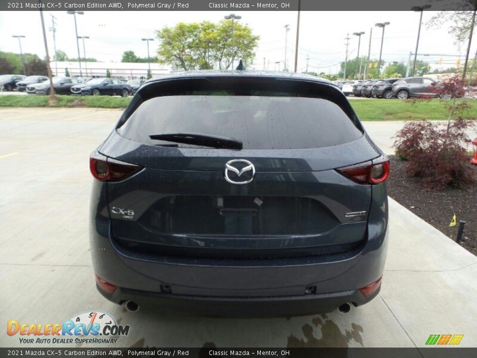 2021 Mazda CX-5 Carbon Edition AWD Polymetal Gray / Red Photo #5