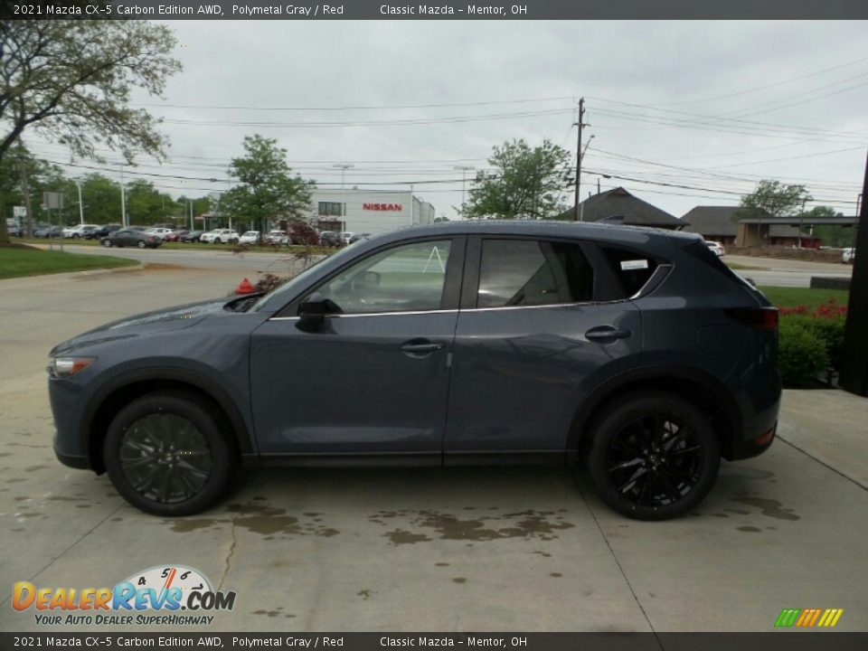 2021 Mazda CX-5 Carbon Edition AWD Polymetal Gray / Red Photo #6