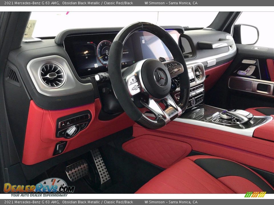 2021 Mercedes-Benz G 63 AMG Obsidian Black Metallic / Classic Red/Black Photo #4