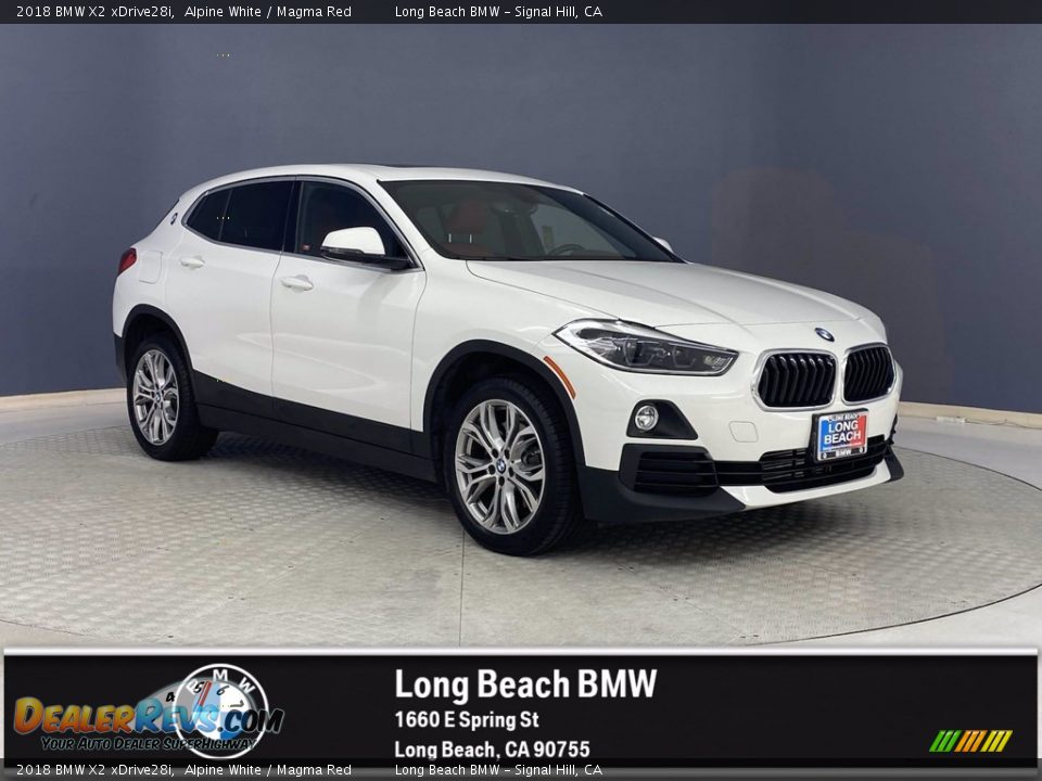 2018 BMW X2 xDrive28i Alpine White / Magma Red Photo #1