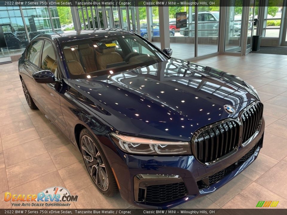 2022 BMW 7 Series 750i xDrive Sedan Tanzanite Blue Metallic / Cognac Photo #1