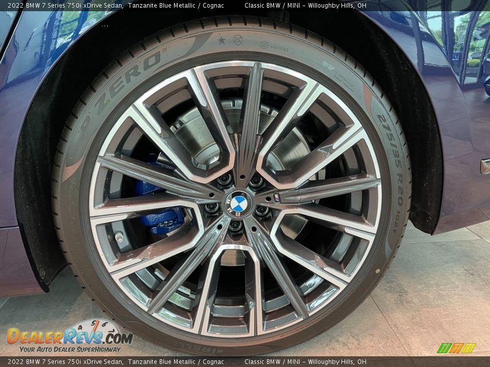 2022 BMW 7 Series 750i xDrive Sedan Tanzanite Blue Metallic / Cognac Photo #3