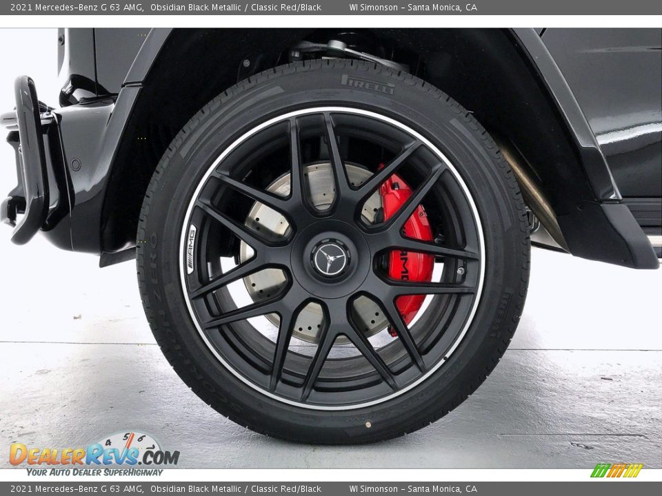 2021 Mercedes-Benz G 63 AMG Obsidian Black Metallic / Classic Red/Black Photo #10