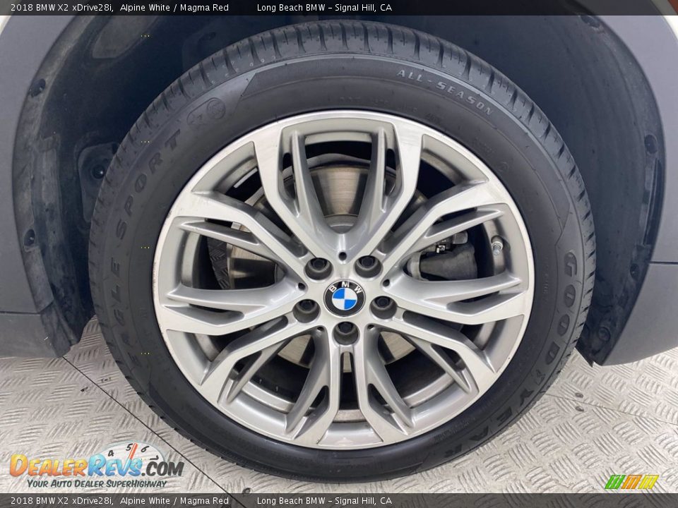 2018 BMW X2 xDrive28i Alpine White / Magma Red Photo #6