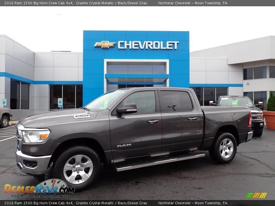 2019 Ram 1500 Big Horn Crew Cab 4x4 Granite Crystal Metallic / Black/Diesel Gray Photo #1