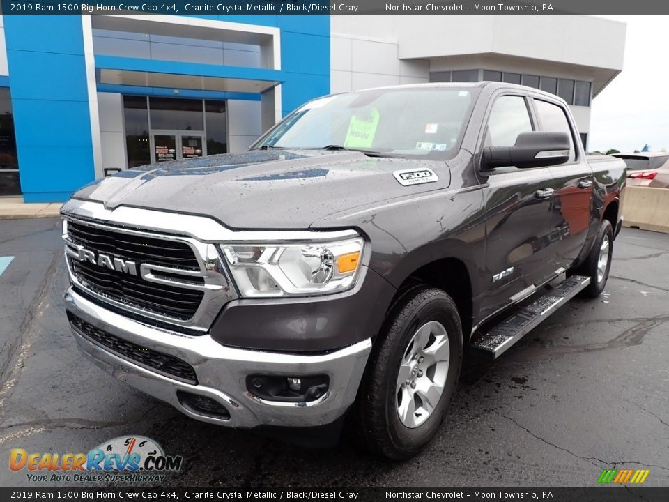 2019 Ram 1500 Big Horn Crew Cab 4x4 Granite Crystal Metallic / Black/Diesel Gray Photo #2