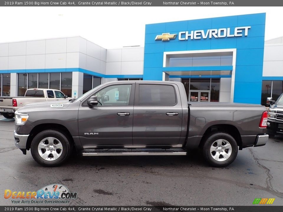 2019 Ram 1500 Big Horn Crew Cab 4x4 Granite Crystal Metallic / Black/Diesel Gray Photo #3