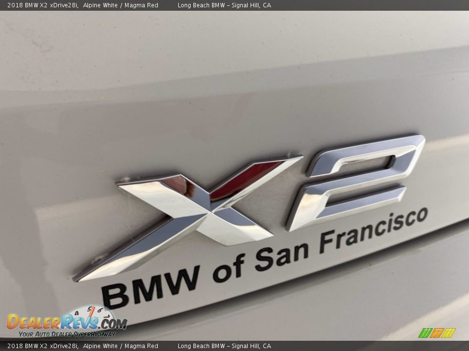 2018 BMW X2 xDrive28i Alpine White / Magma Red Photo #11