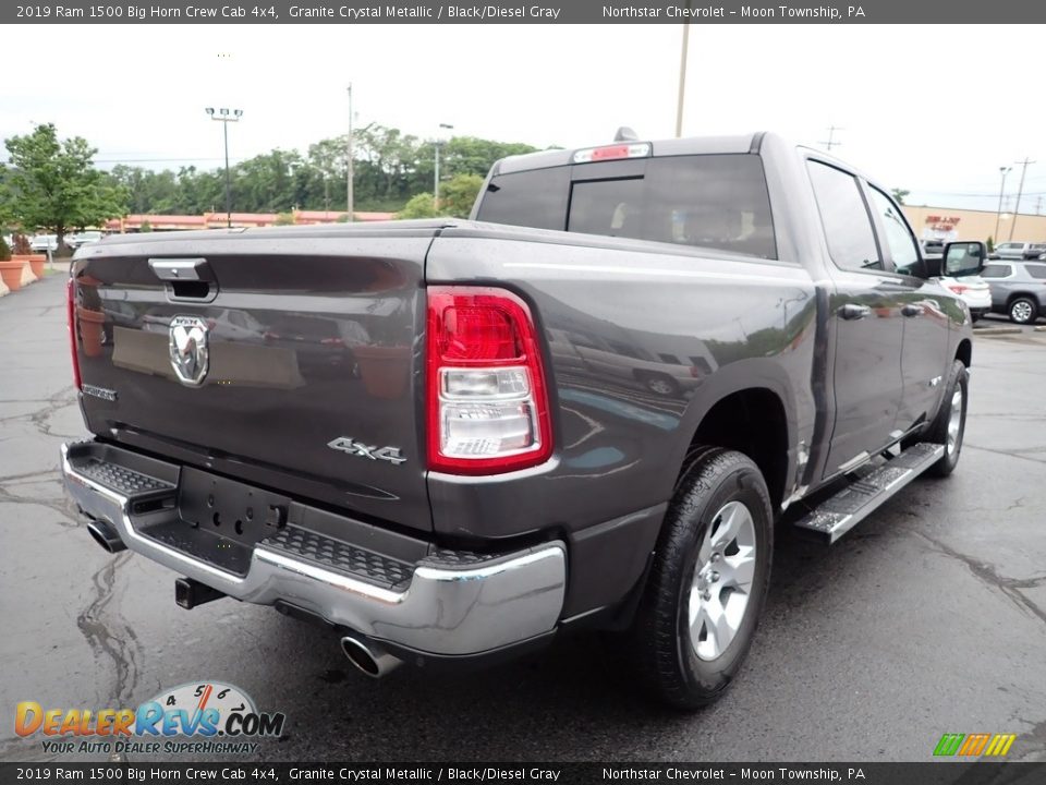 2019 Ram 1500 Big Horn Crew Cab 4x4 Granite Crystal Metallic / Black/Diesel Gray Photo #7