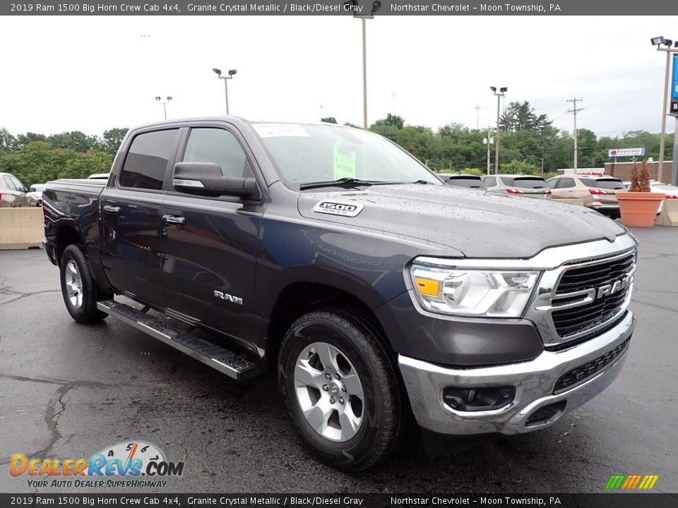 2019 Ram 1500 Big Horn Crew Cab 4x4 Granite Crystal Metallic / Black/Diesel Gray Photo #10