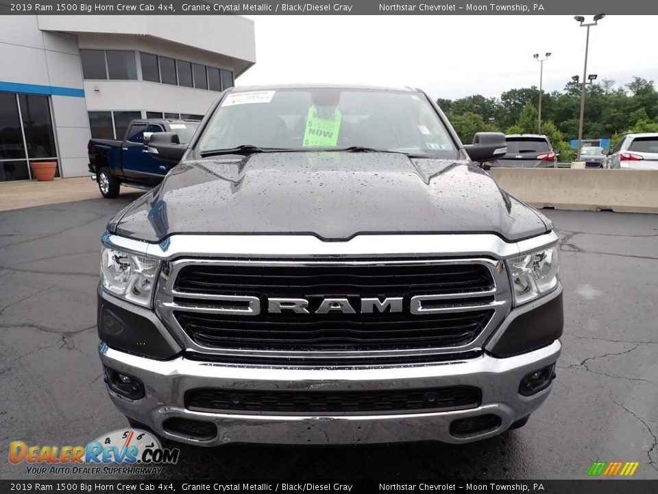 2019 Ram 1500 Big Horn Crew Cab 4x4 Granite Crystal Metallic / Black/Diesel Gray Photo #12