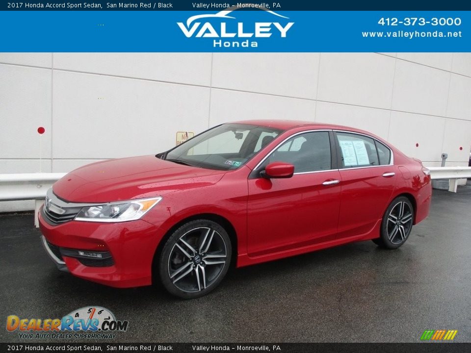 2017 Honda Accord Sport Sedan San Marino Red / Black Photo #1